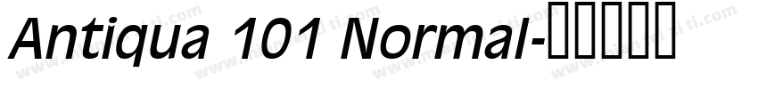 Antiqua 101 Normal字体转换